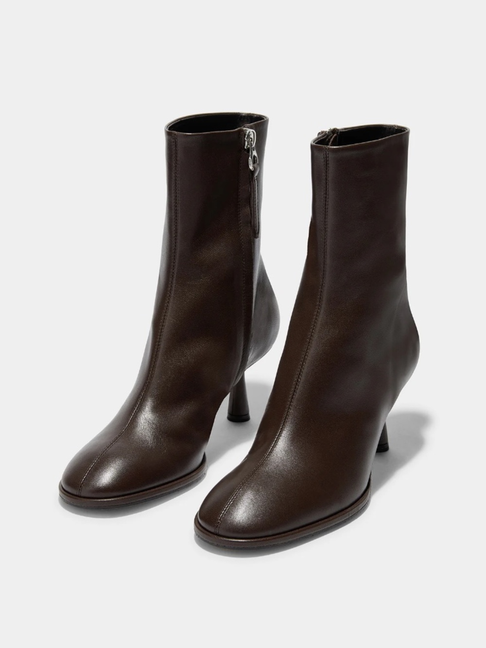 AEYDE Brown Dorothy Soft Sock Boots Ankle-high buffed nappa leather boots